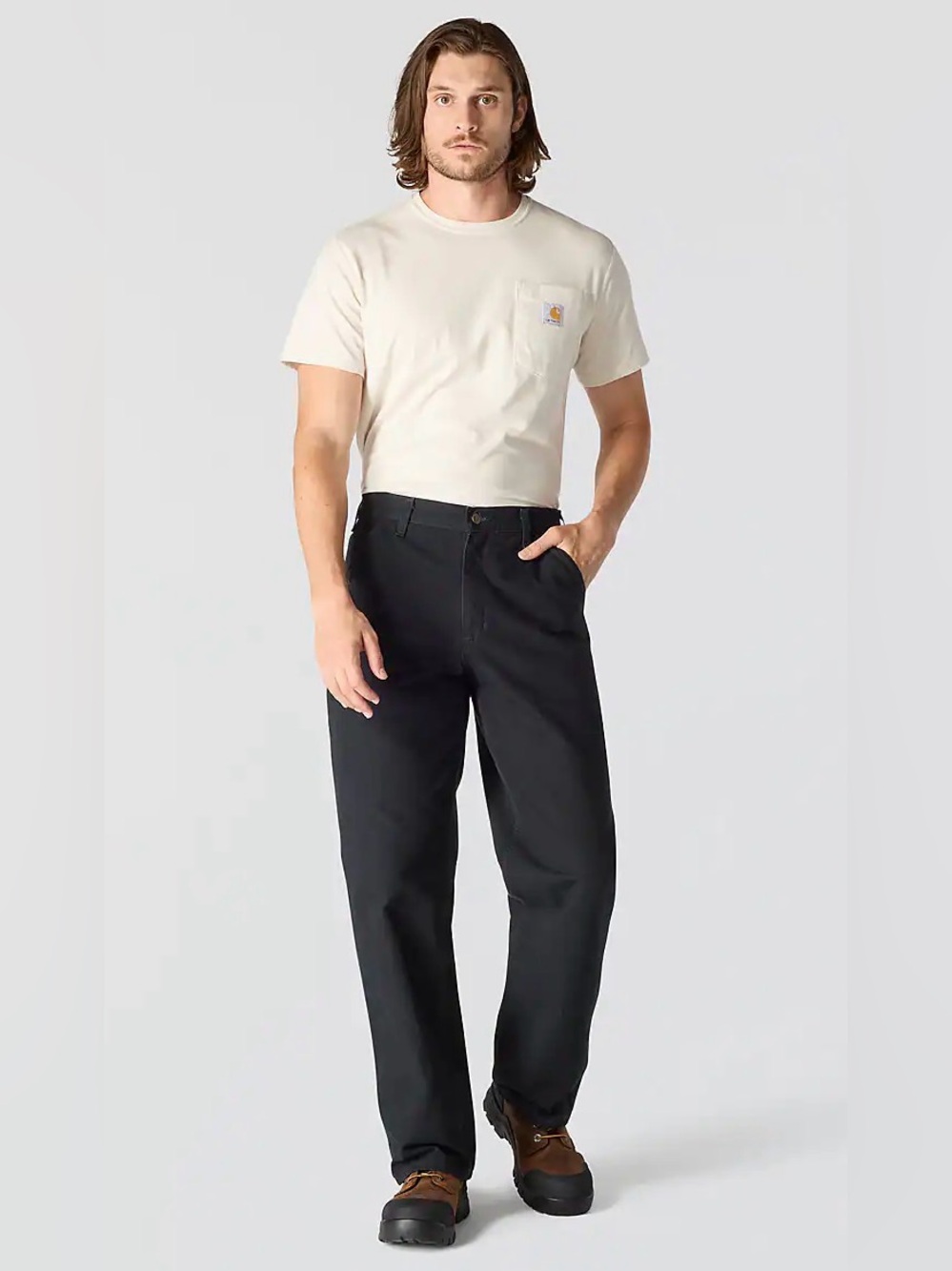 CARHARTT Loose Straight Washed Duck Dungaree